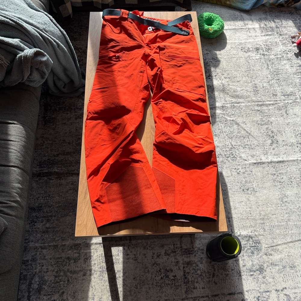 Men's Arteryx Sabre Shell Orange Ski Pants